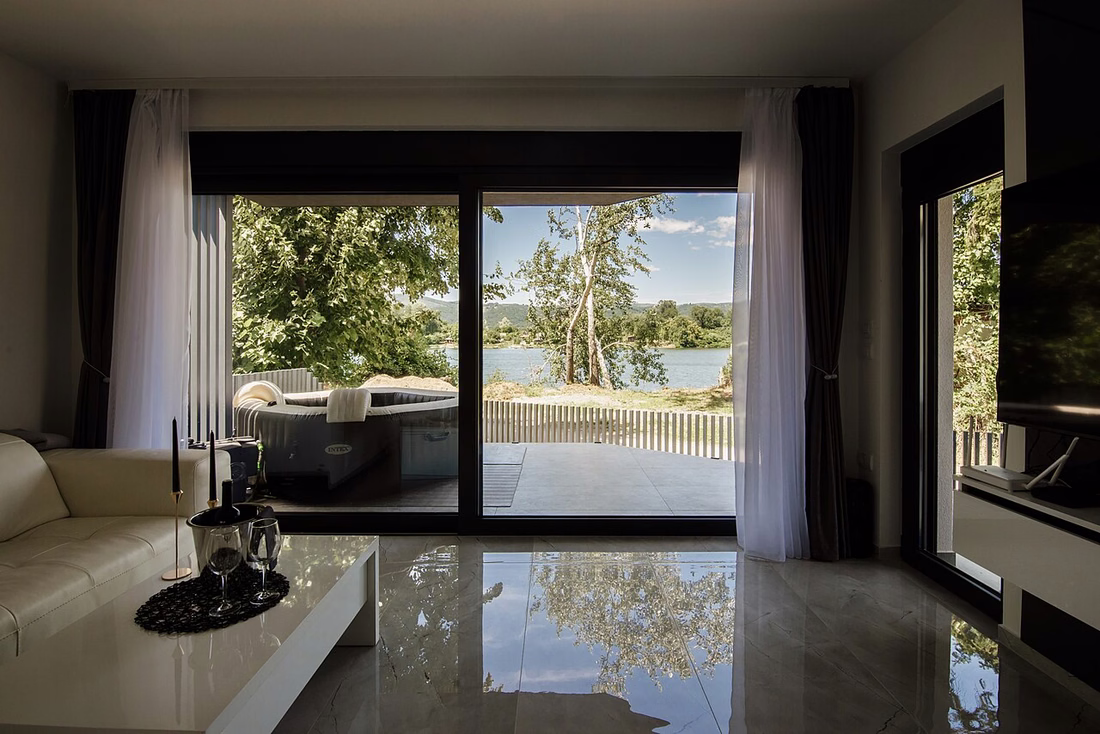 Lantana Pool House — main living space